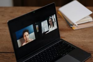 black and silver laptop computer